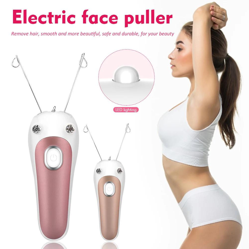 Electric Facial Hair Remover Female Body Leg Face Cotton Thread Epilator Shaver Mini Women Hair Removal Beauty Machine