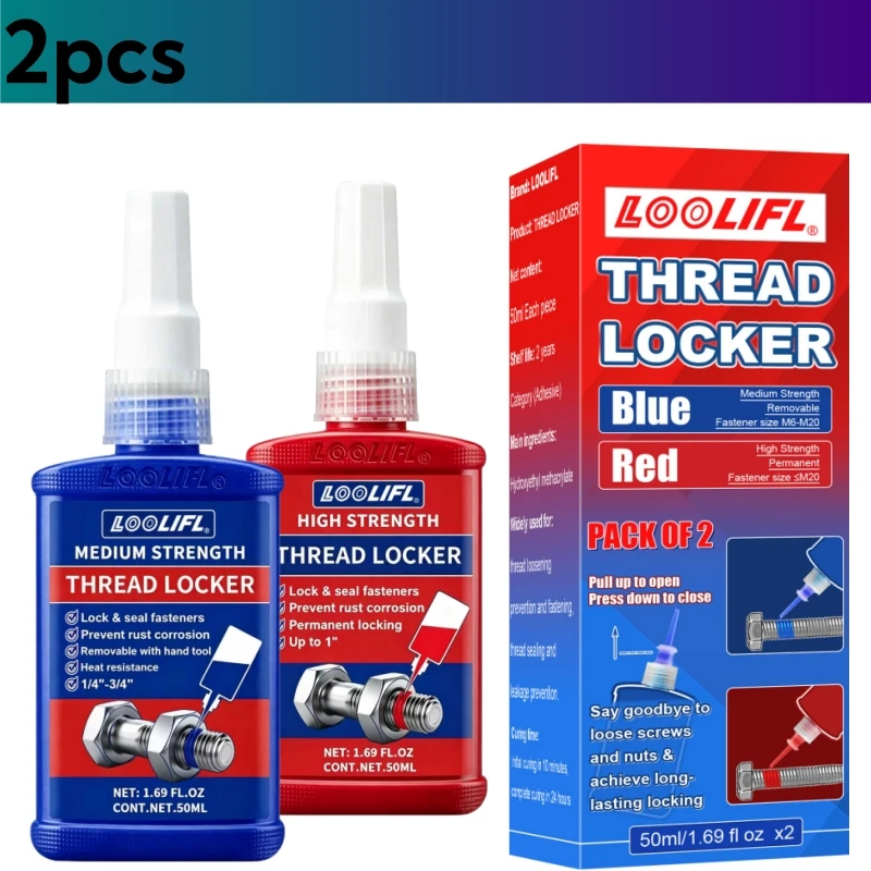 243 271 50ml Threadlocker Anaerobic Glues Anti Loose Screw Glues Fastening Quickly Cured Thread Locking Agent Sealant for Screws