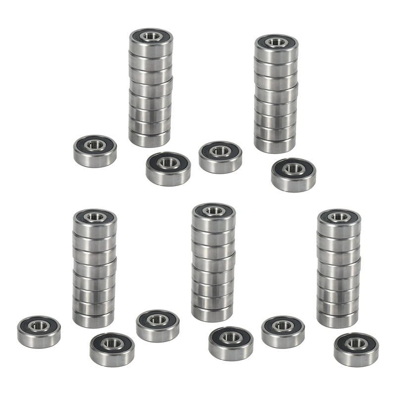 

50Pcs 628RS 8Mmx24mmx8mm Double Sealed Miniature Deep Groove Ball Bearing