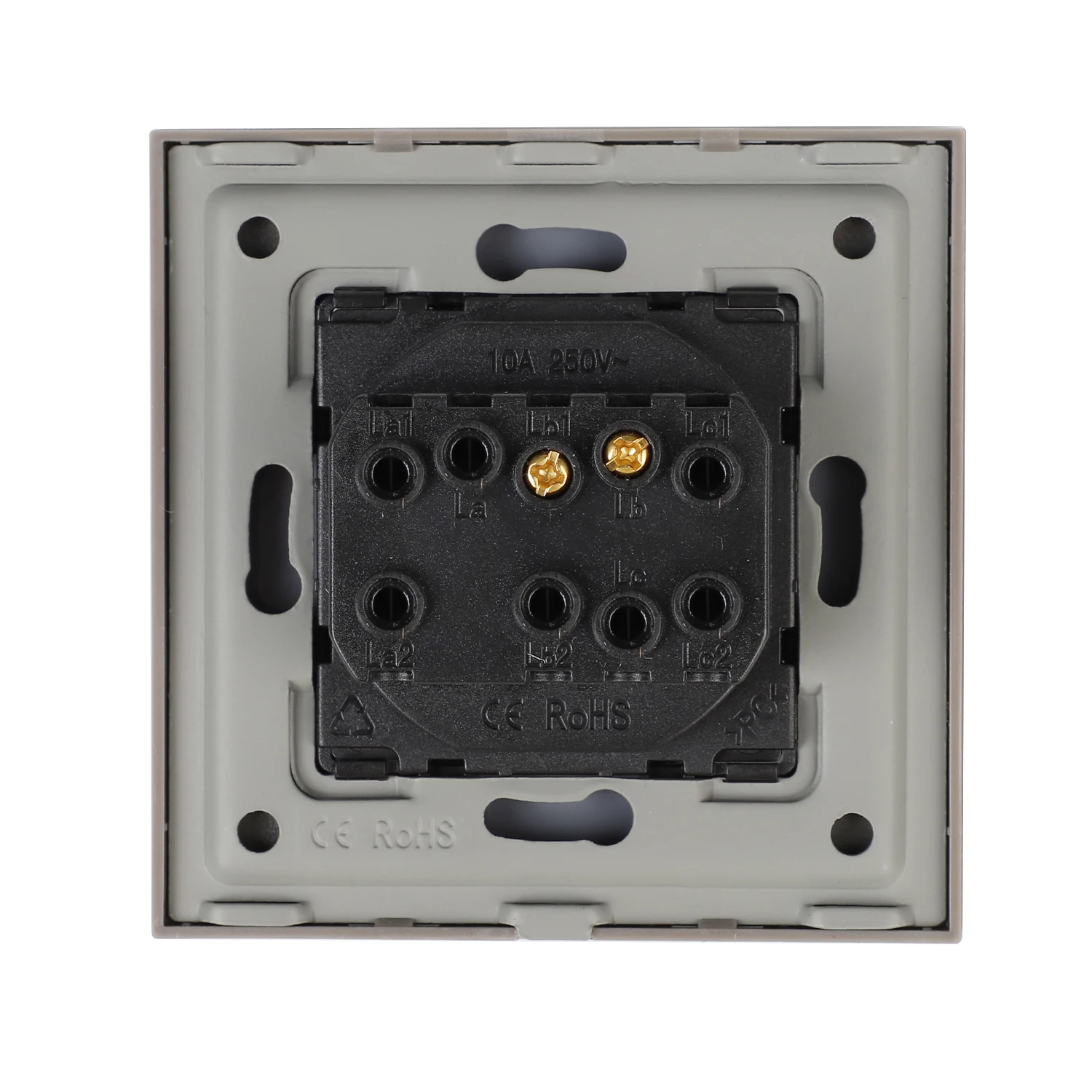 Bingoelec Push Button 1/2/3 Gang 1 Way 2 Way 3 Way Switch EU Russia Standard Home Light Switches Plastic Panel Wall Switch