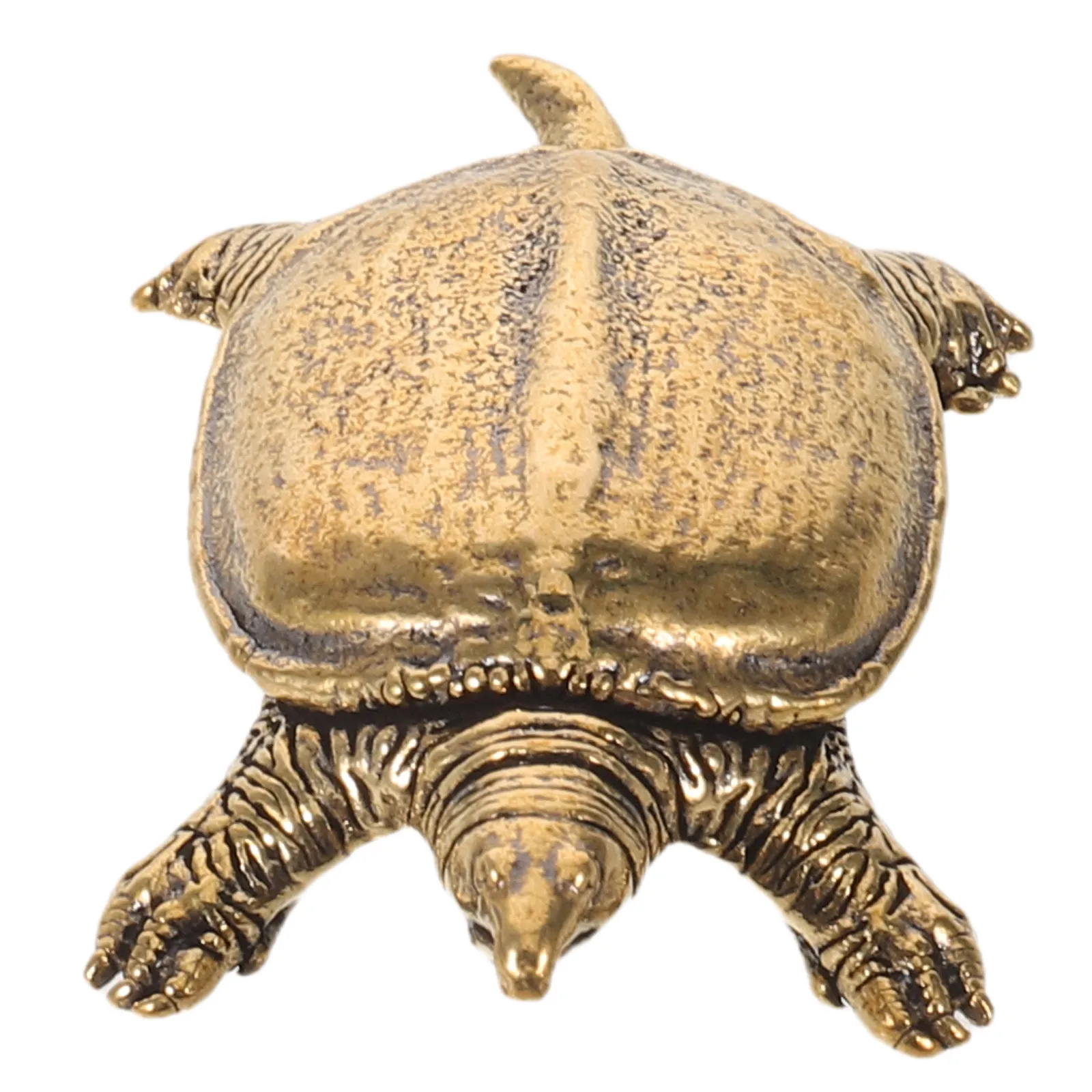 Vintage Brass Turtle Statue Tea Pet Ornament for Japanese Tea Ceremony Longevity Symbol Tabletop Sculpture Home Decor Brass