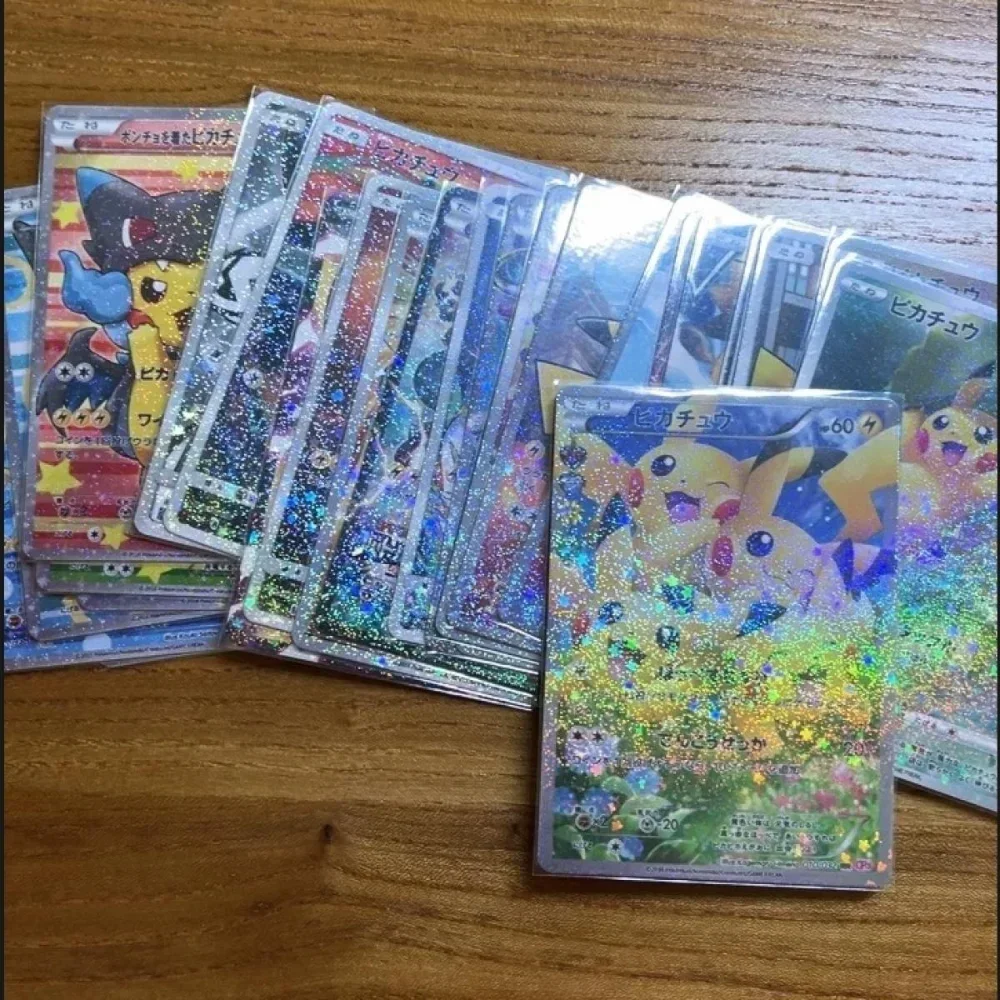 25 sztuk/zestaw Pokémon gra karty kolekcjonerskie Ptcg Diy japonia Mario Bros Pikachu gwiazda Flash karta laserowa kolekcjonerskie zabawki dla dzieci