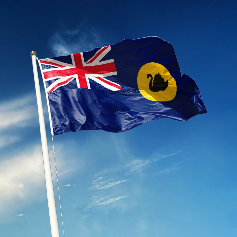 3x5 Ft Western Australia WA Flag Vivid Color and Fade proof State Flags of Australia Polyester with Brass Grommets 3 X 5 Ft