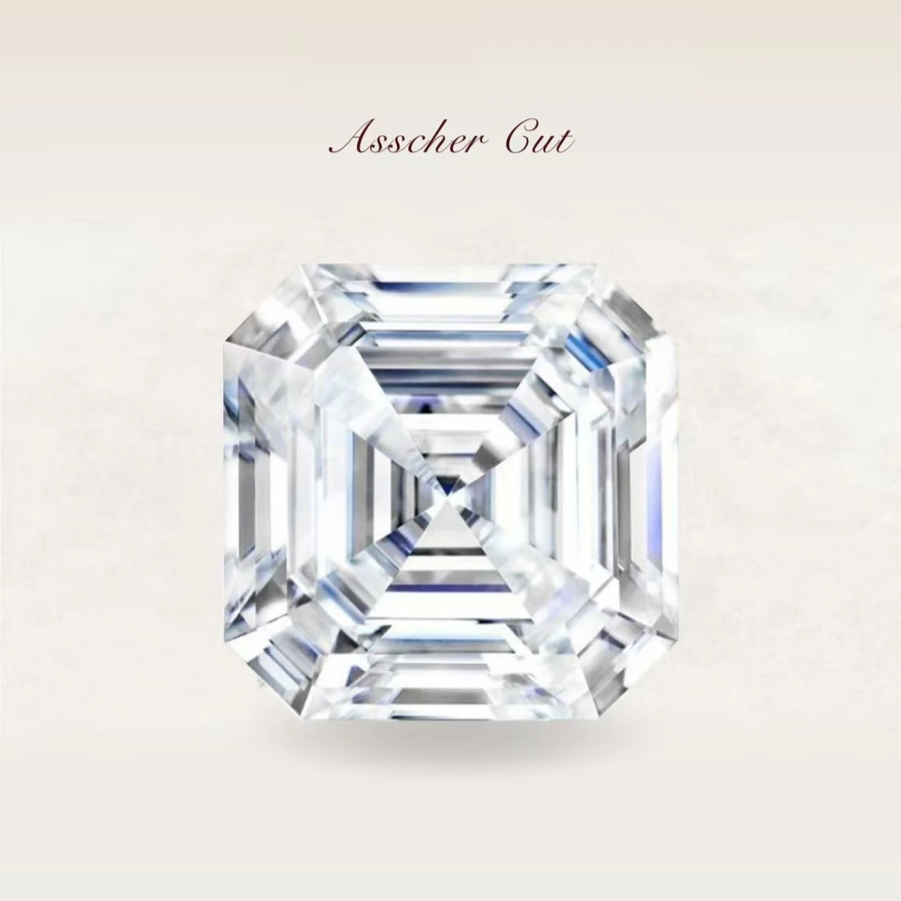 

Asscher shape laboratory grown diamond with IGI certificate 1ct D/E/F/G color VS-VVS clarity