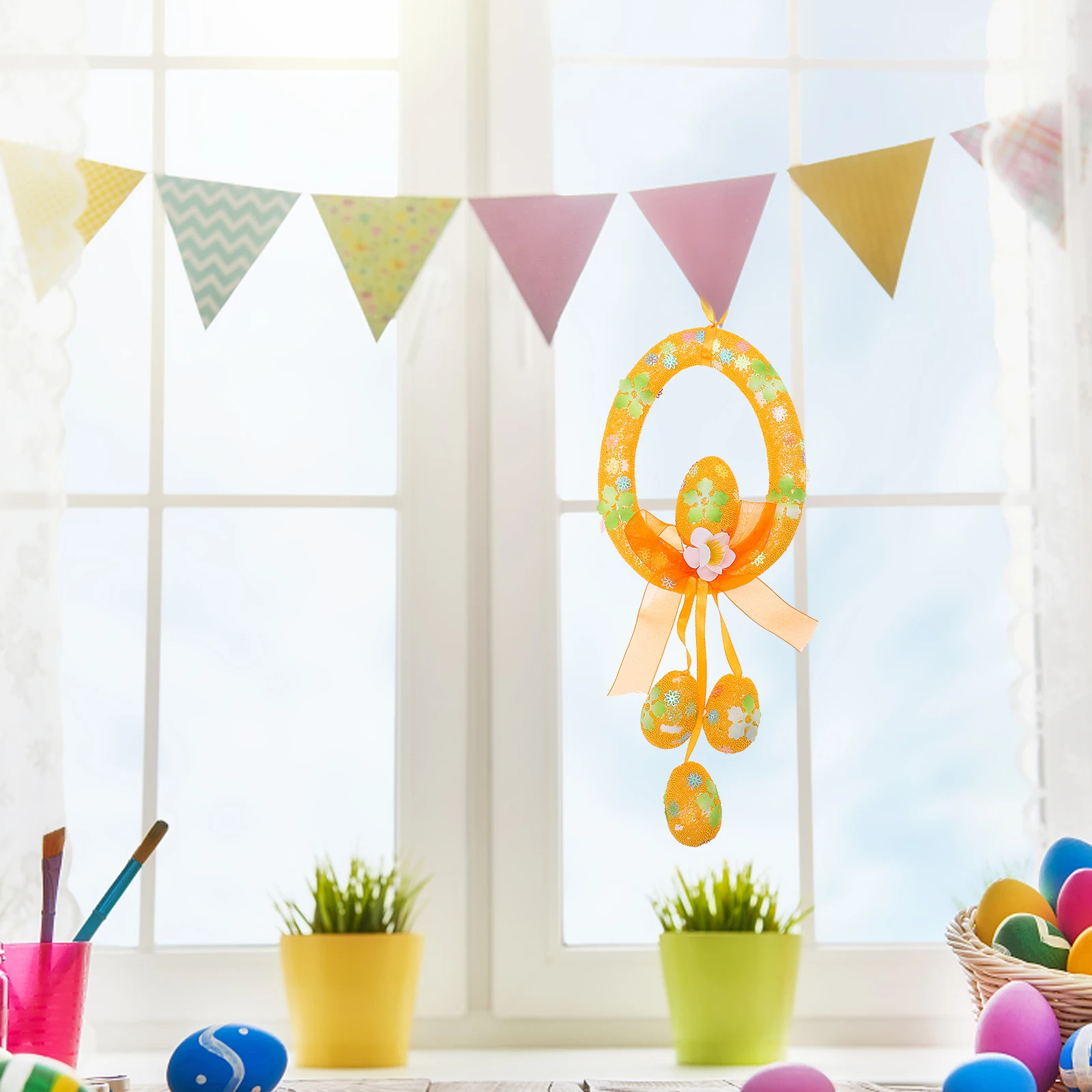 

Easter Egg Rabbit Decoration Eggs Garland Front Door Hanging Wreath Ornaments Wreaths