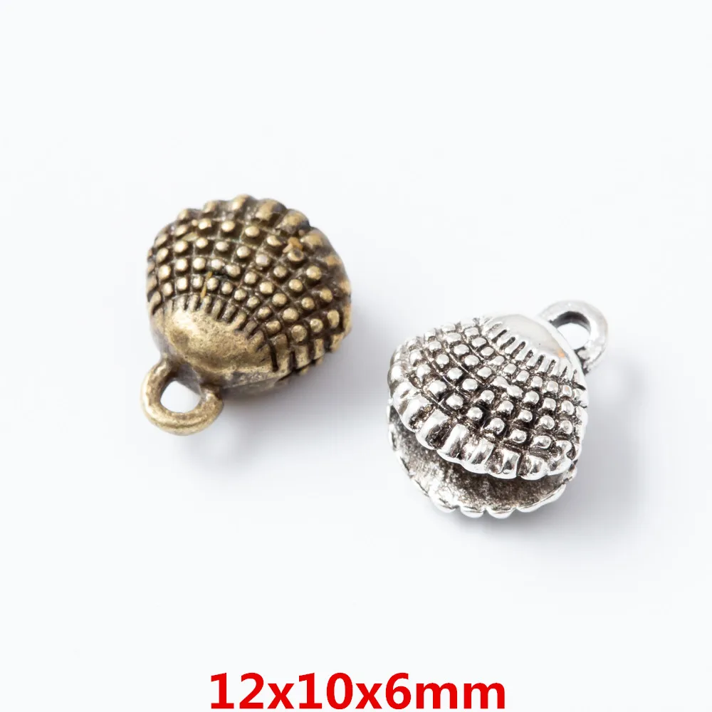 40pieces（shell ）vintage zinc alloy charm metal pendant DIY jewelry discovery making accessories 700