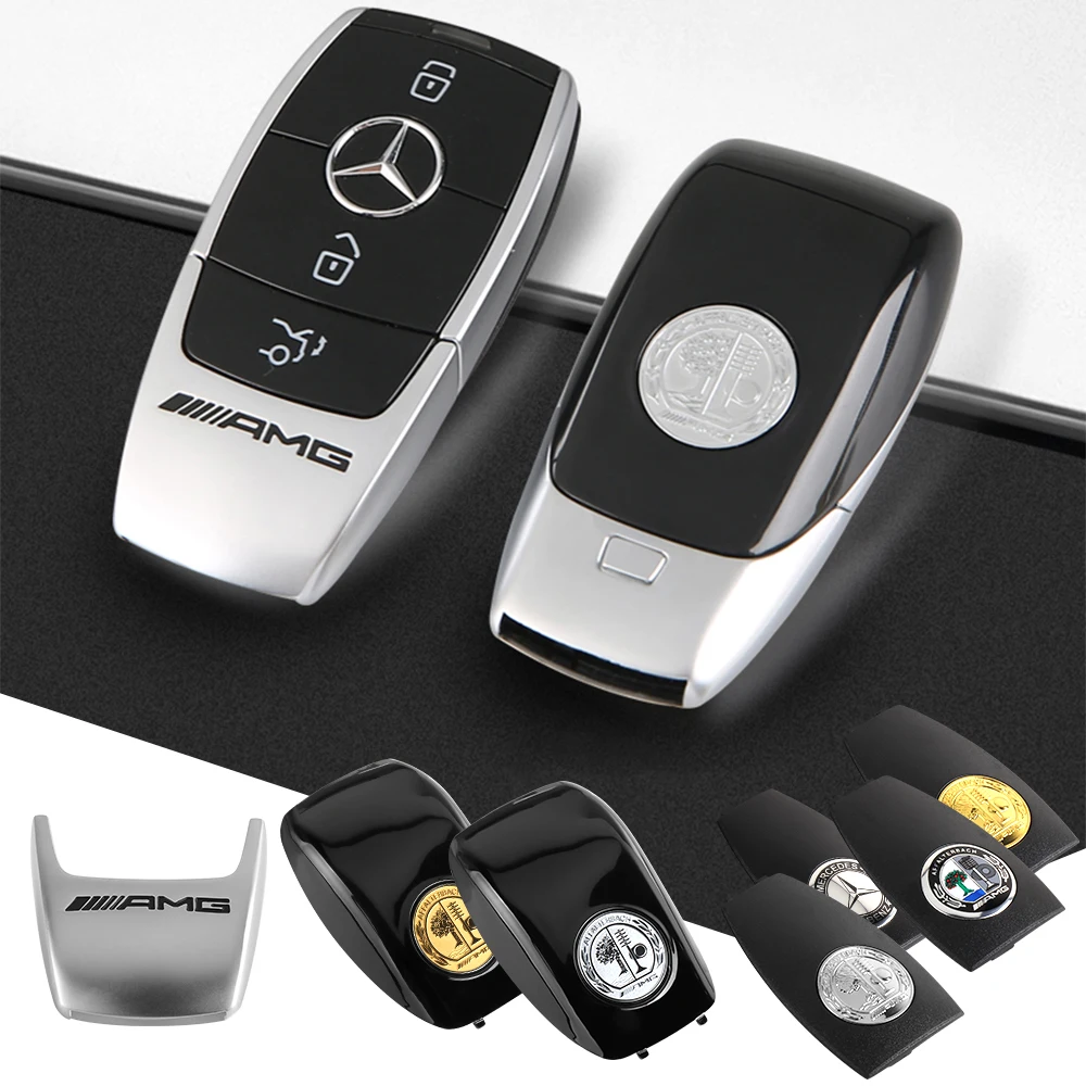 3D металлический/ABS чехол для ключей, защитный чехол, ремонтная наклейка для AMG Mercedes Benz A B C E R G Class GLK CLA GLB GLC GLA W204 W202
