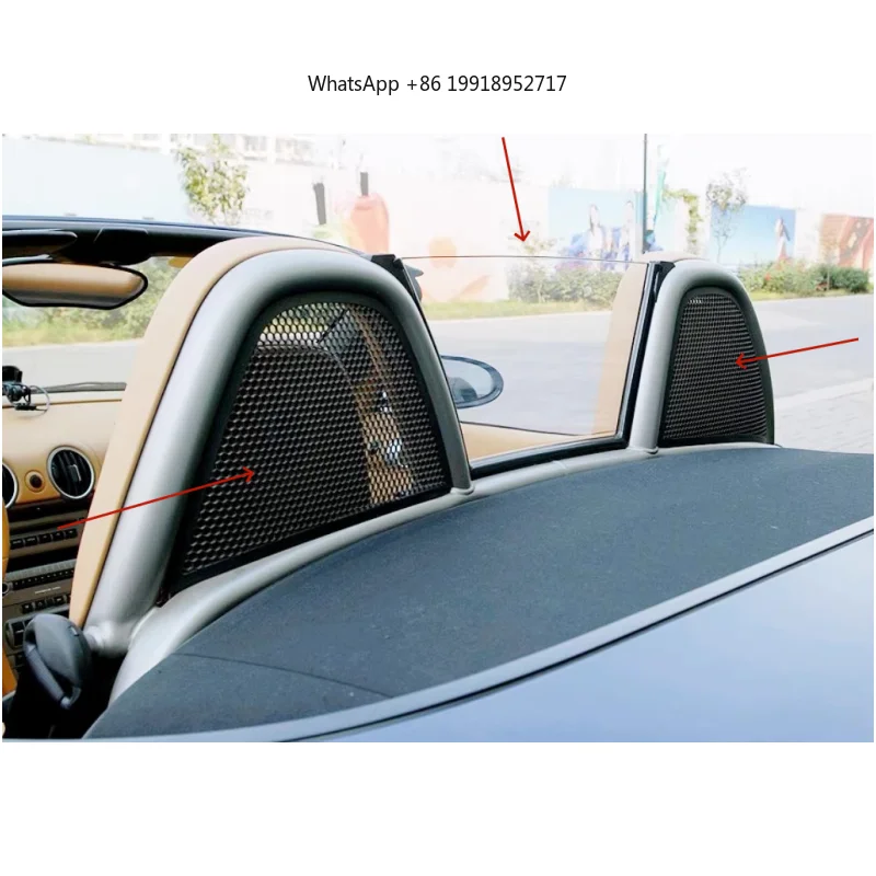 Wind Deflector Spoiler for  Boxster 987.1 987.2 2006-2012 Transparent wind deflector left and right roll cage net
