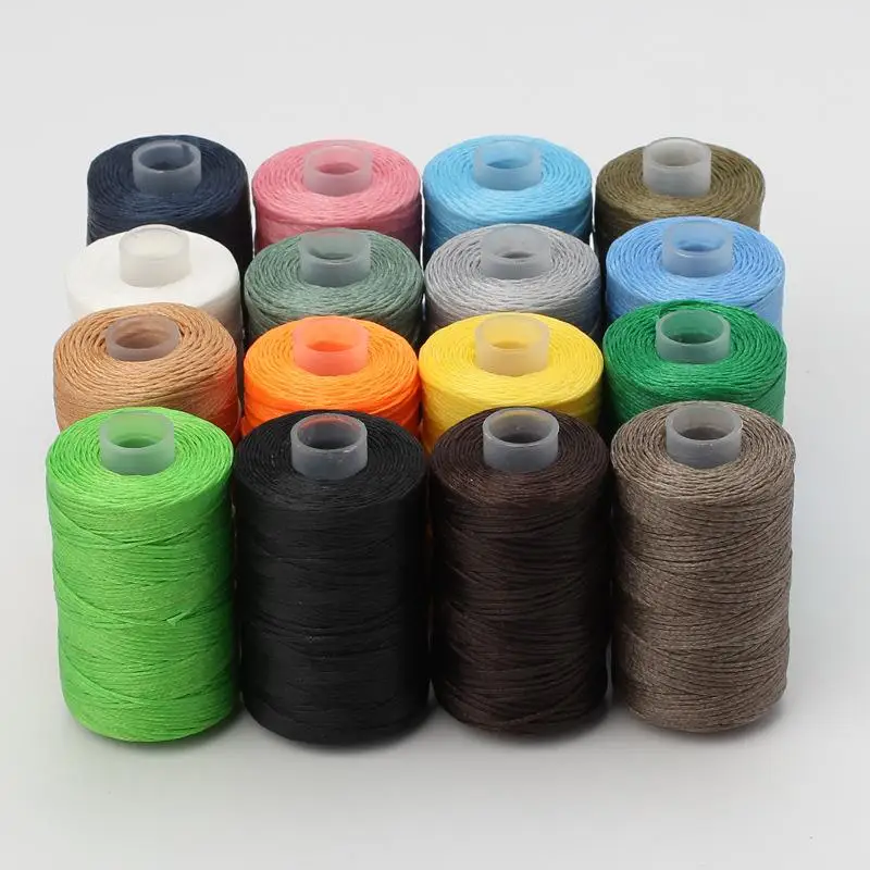 100M Leather Waxed Thread Cord  0.8mm 150D Waxed Thread DIY Handicraft Tool Hand Stitching Thread Flat Waxed Sewing Line