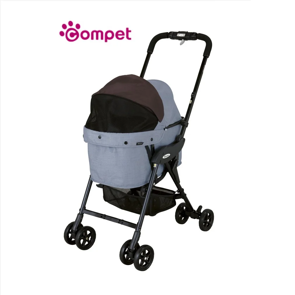 COMPET High Quality Ultralight Aluminium Alloy Windows Detachable Easy Folding Small Travel Pet Dog Trolley Stroller