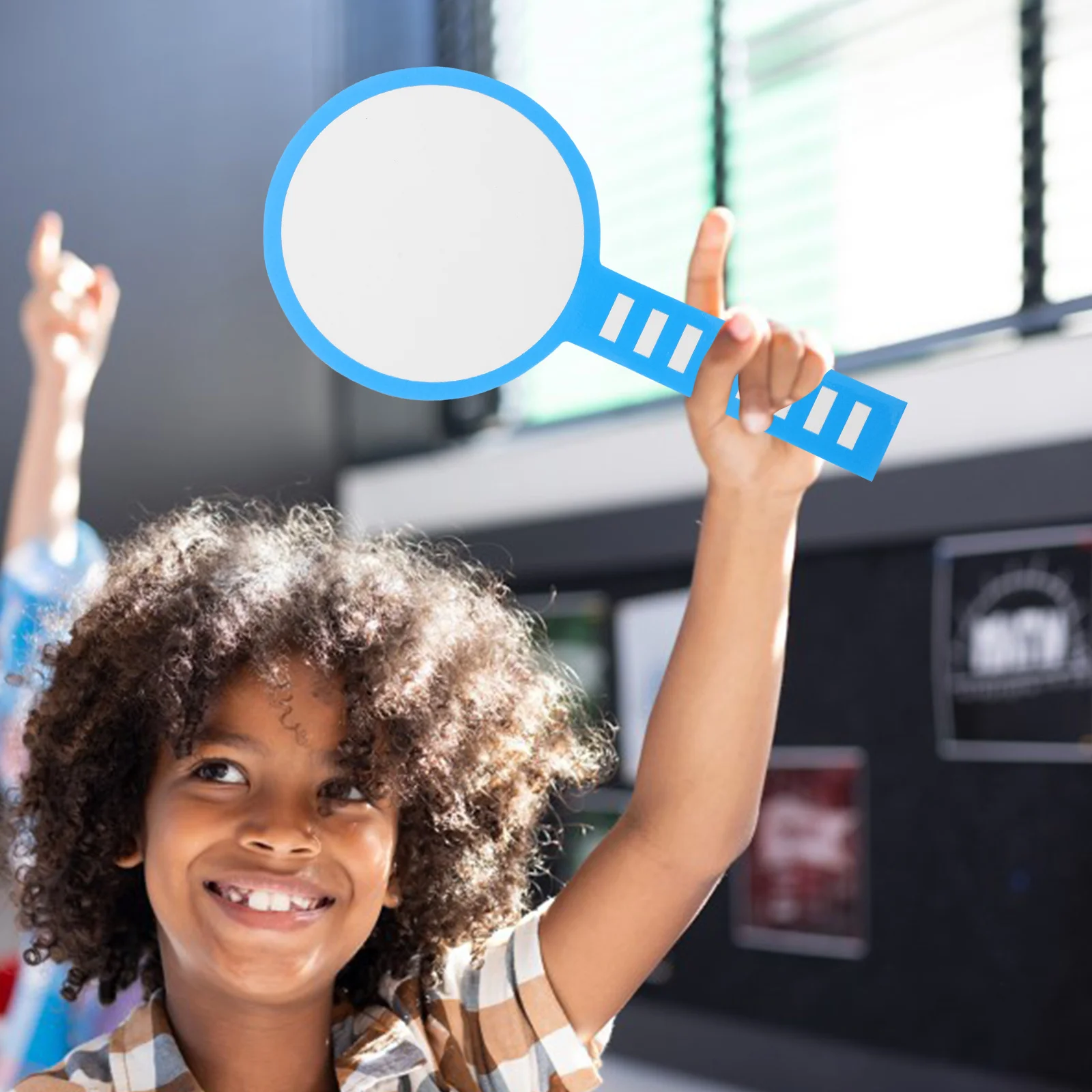 

2Pcs Handheld White Dry Erase Paddles Lightweight Reusable Classroom Voting Boards Teacher Scoreboard Portable Event Paddle