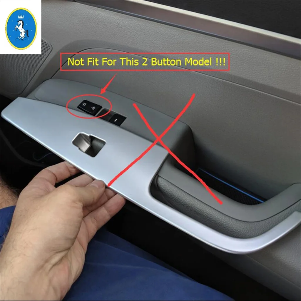 

LHD For Hyundai Elantra Avante 2016 2017 2018 ABS Matte Car Window Glass Lifting Button Switch Panel Decor Sticker Accessories