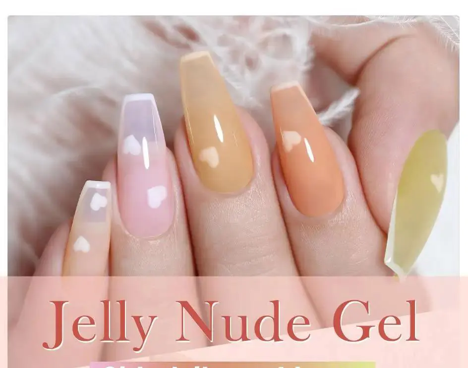Clou Beaute Transparenter Französischer HEMA TPO FREIER Gel-Nagellack Durchscheinend Nude Rosa Rot Jelly Milchig Weißer Lack Farbige Nagelkunst – Detail 1