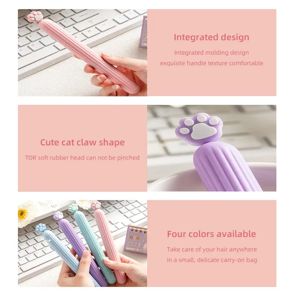 猫用の頑丈な櫛,漫画のプリント,簡単に掃除できる,防塵,家具,ふた,小さい