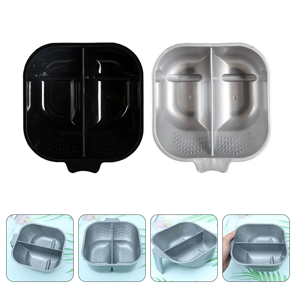 

2pcs Dye With Handle Easy Store Creative Design Mixing Salon Hair Tint Bowl Color Bowl For Salon Home Dyeing Tool