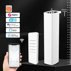 Inteligentny Tuya Wifi/Zigbee elektryczny silnik kurtyny z pilotem RF 22.5CM rozmiar kontrola aplikacji Alexa asystent Google SmartThings