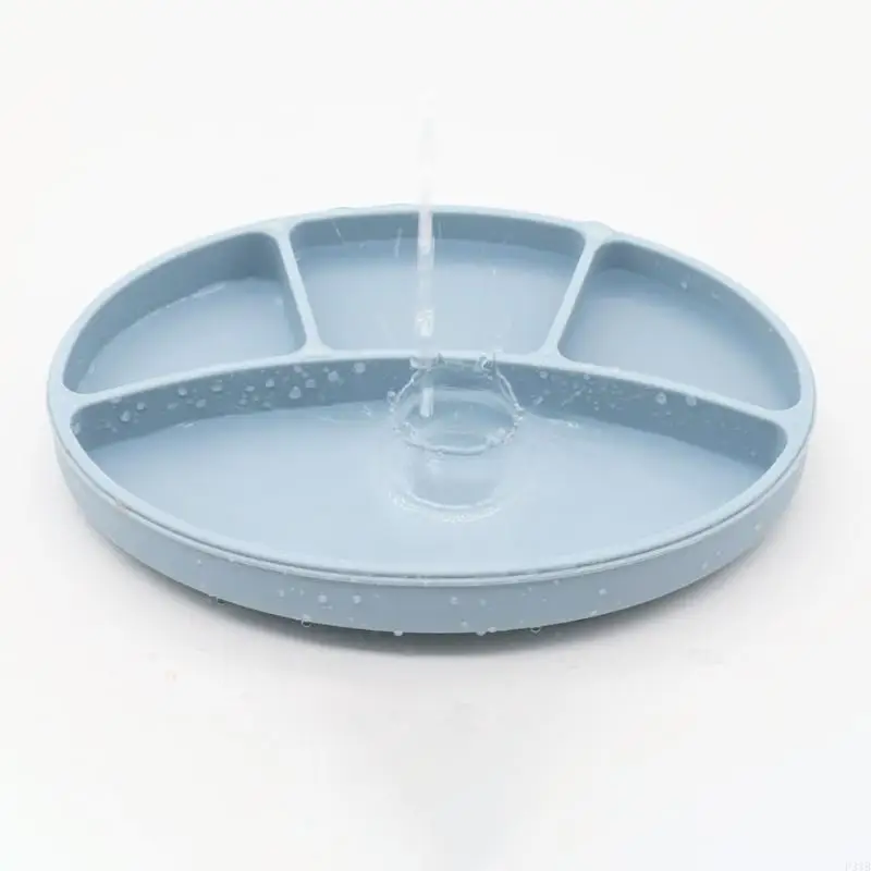 طفل شفط كأس السلطانية مقسمة طبق عشاء الرضع تعلم طبق التغذية غير سامة BPA خالية سيليكون بلون السلطانية ل P31B