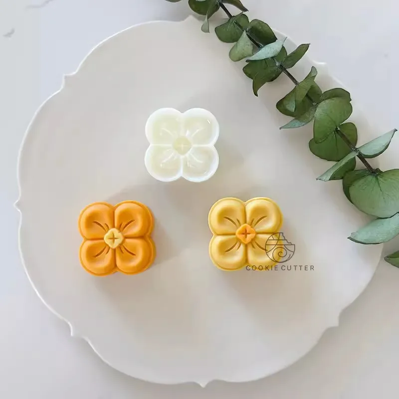 20g Mini Laurel Flower Moon Cake Hand Press Mold Osmanthus Cookie Cutter Mid-Autumn Festival Pastry Deser Akcesoria kuchenne