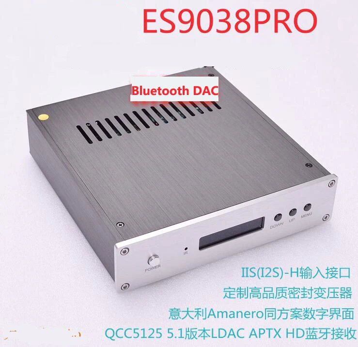 

Dual Core ES9038PRO Decoder DAC5.1 Bluetooth IIS Amanero MUSES03 Femtosecond Full Balance DAC