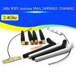 Antena WIFI 2,4 Ghz 3dbi 2,4G RP SMA macho, amplificador Universal, enrutador WLAN, 2400-2500mhz, 2 uds.