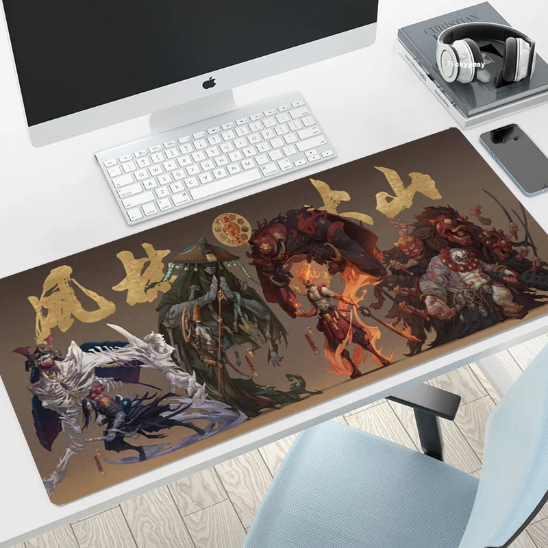 Large Chaos Samurai Mouse Pad Waterproof Desktop Oil-proof Non-slip Desk Mat Gaming Accessories Pad Mouse Carpet Keyboard Gaming