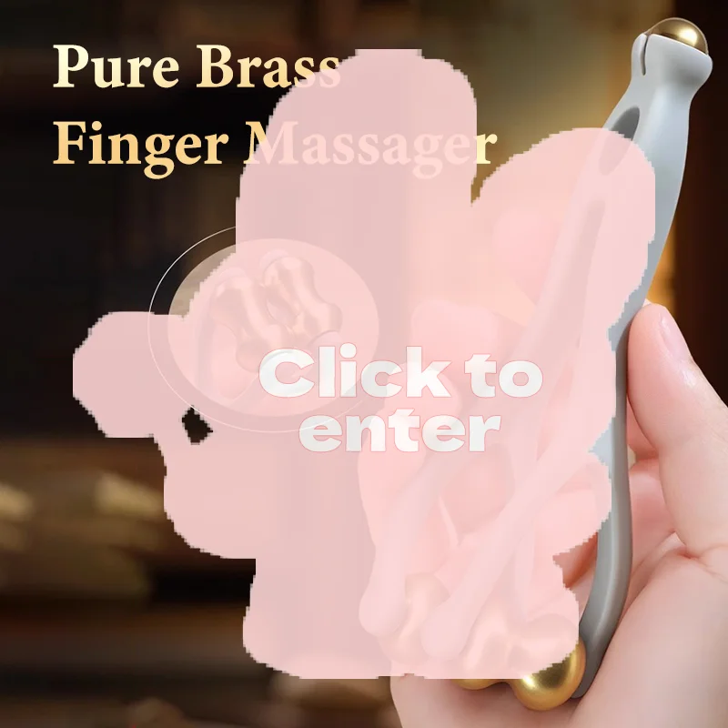 

Finger Massage Dual-Row Roller Brass Roller Design Easy Use Relieve Finger Fatigue Promote Blood Portable Finger Massage Tool