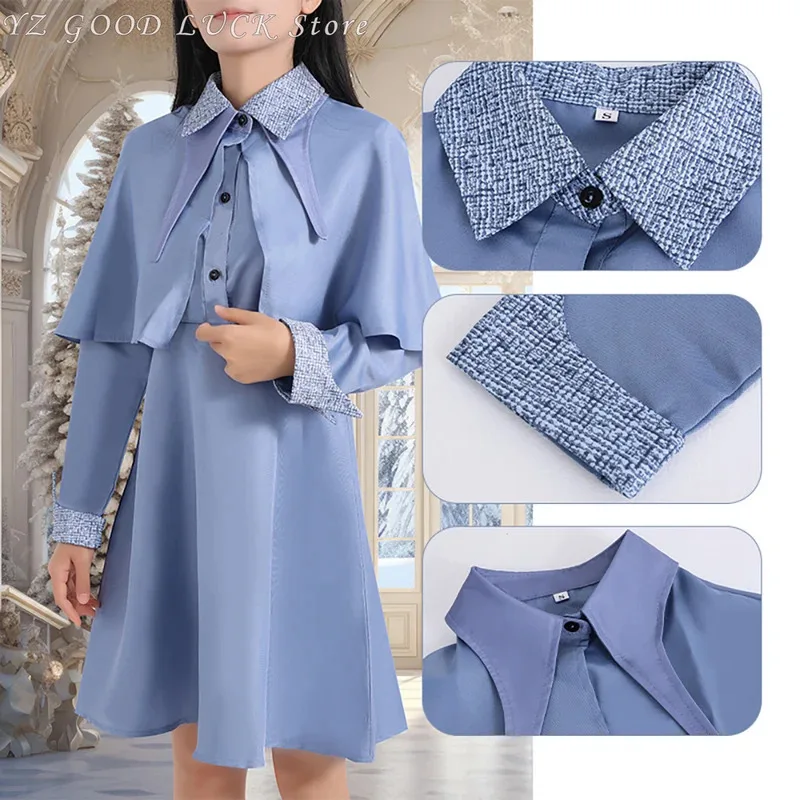 

Anime Fleur Isabelle Cos Delacour Cosplay Costume Halloween For Women Wizard School Witch Magic Women School Uniform Hat Dress