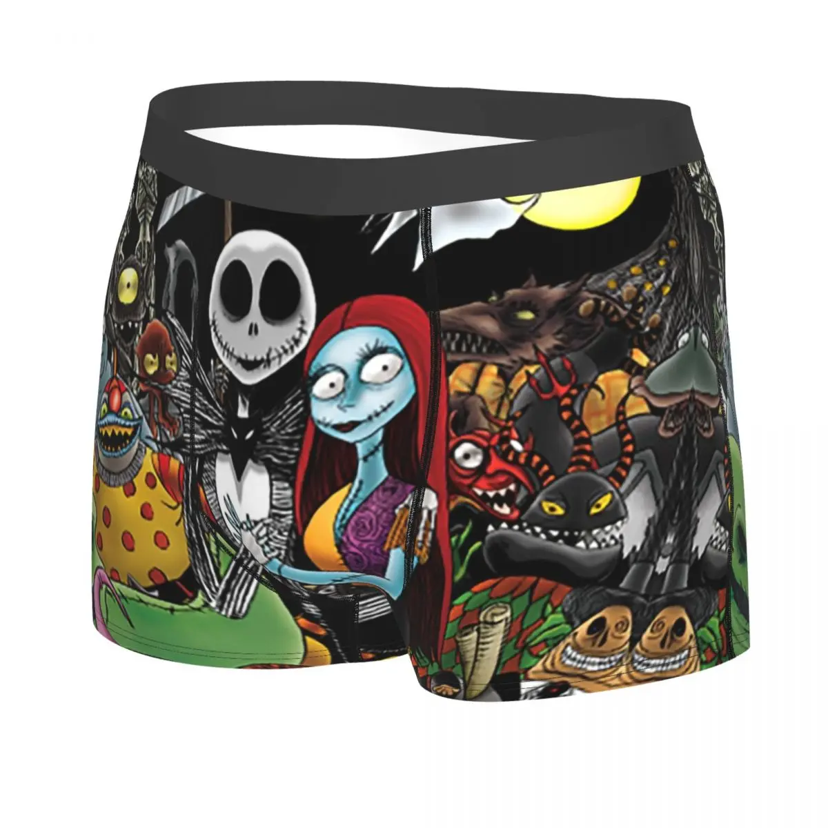 Custom Horror Movie Tim Burton Christmas Boxer Shorts For Men Halloween Skull Jack Underwear Panties Briefs Soft Underpants