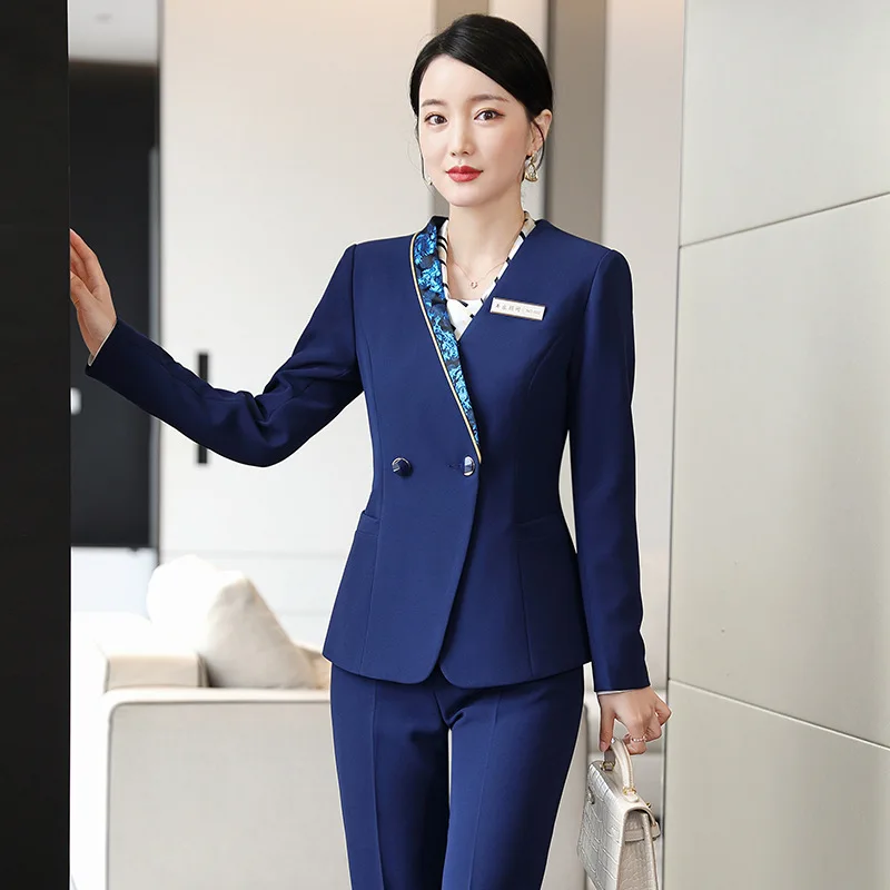 Women Formal Business Suits for Ladies Office Work Wear Blazers Professional Career Interview Pants Set