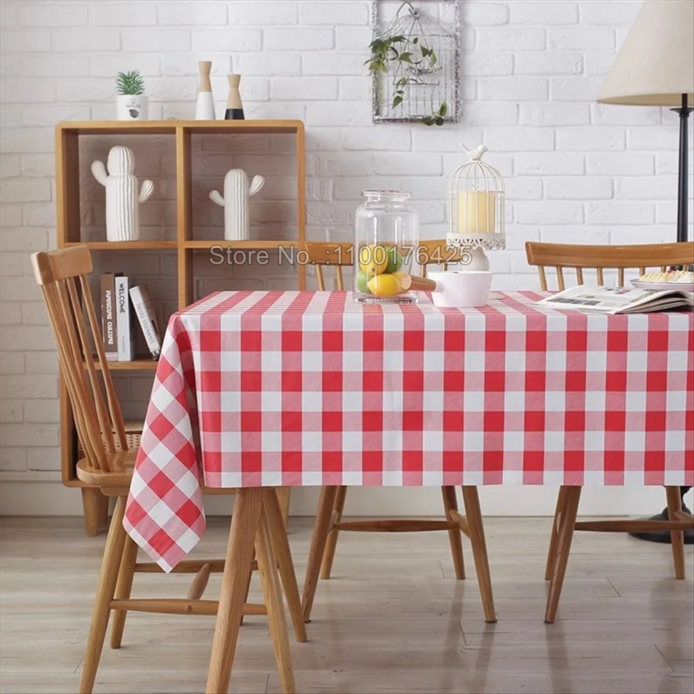 Blue and White Checkered Tablecloth Restaurant Table Cloth Checkered Table Cover Kitchen Decoration