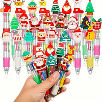20pcs Mini Christmas Theme Multicolor Ballpoint Pens Suitable for Holiday Birthday Party Office (Random Assortment)