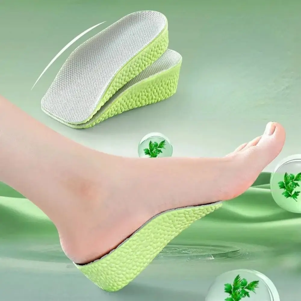 Comfortable Height Increase Insoles Breathable Shock Absorption Inner Raised Insoles Soft Heel Lift Shoe Pads Hiking