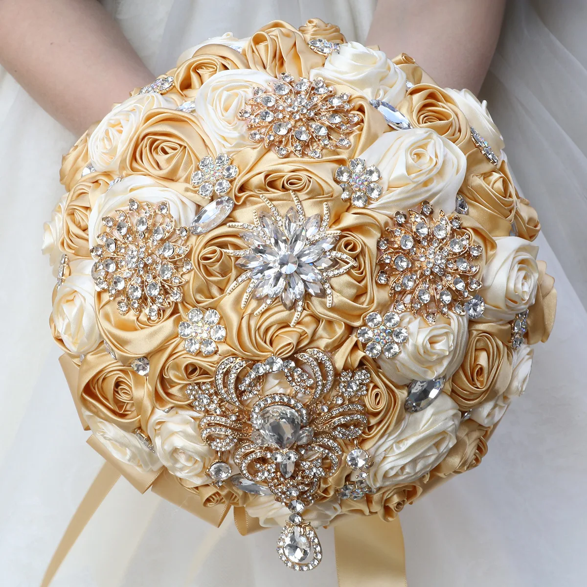 

1pc/lot Bridal Wedding Bouquets Crystal Brooch Bride Bouquet Bridesmaid Diamond Bouquet Marriage Accessories