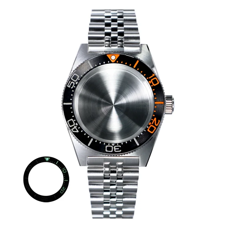 RIMALTI 40mm Watch Case Jubilee Bracelet Stainless Steel  Sapphire Glass AR Coatingfor NH35  38*30.5mm Bezel Ceramic