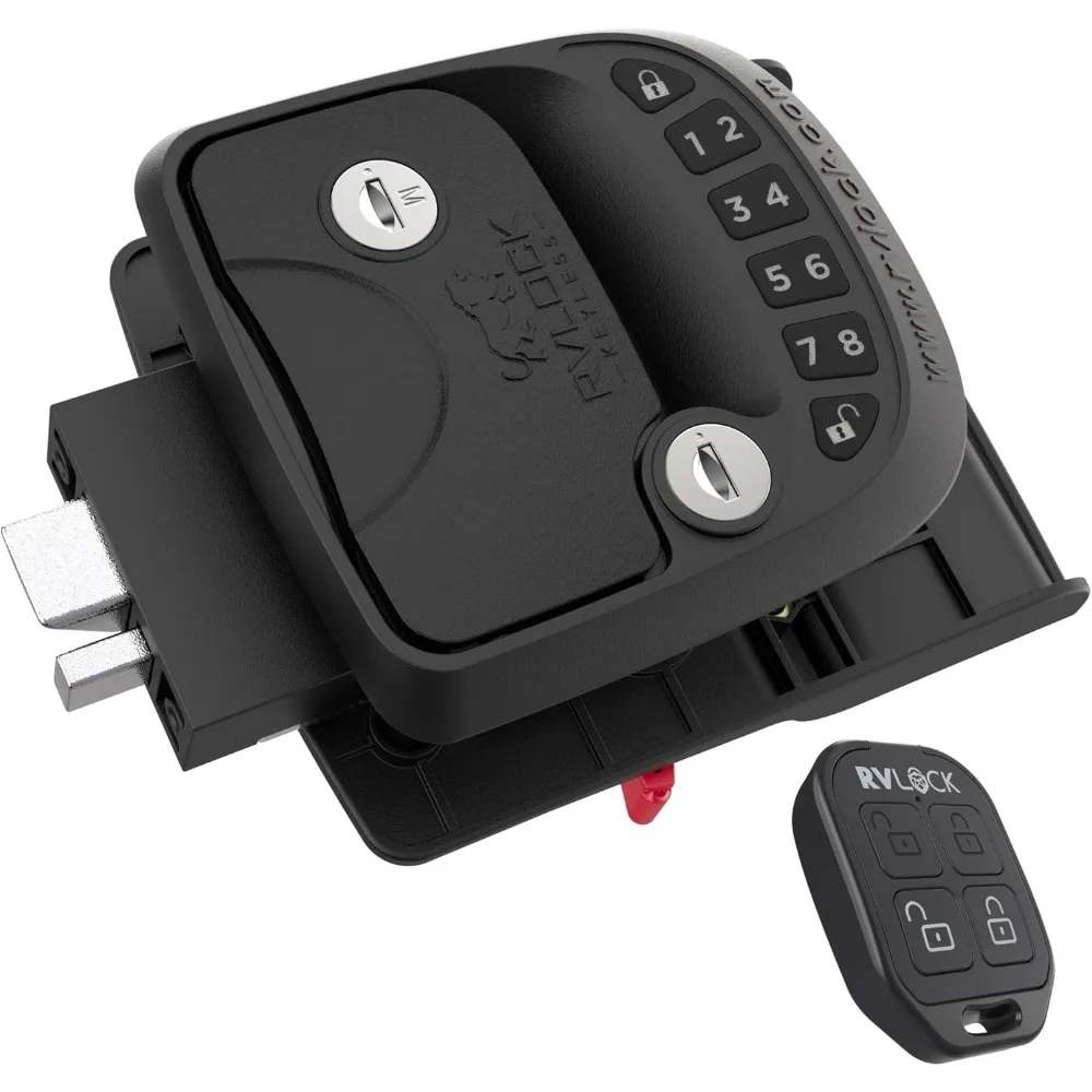 

Compact RV Lock Keyless Entry with Remote, Secure Camper Latch Replacement, Durable RV Door Lock Replacement