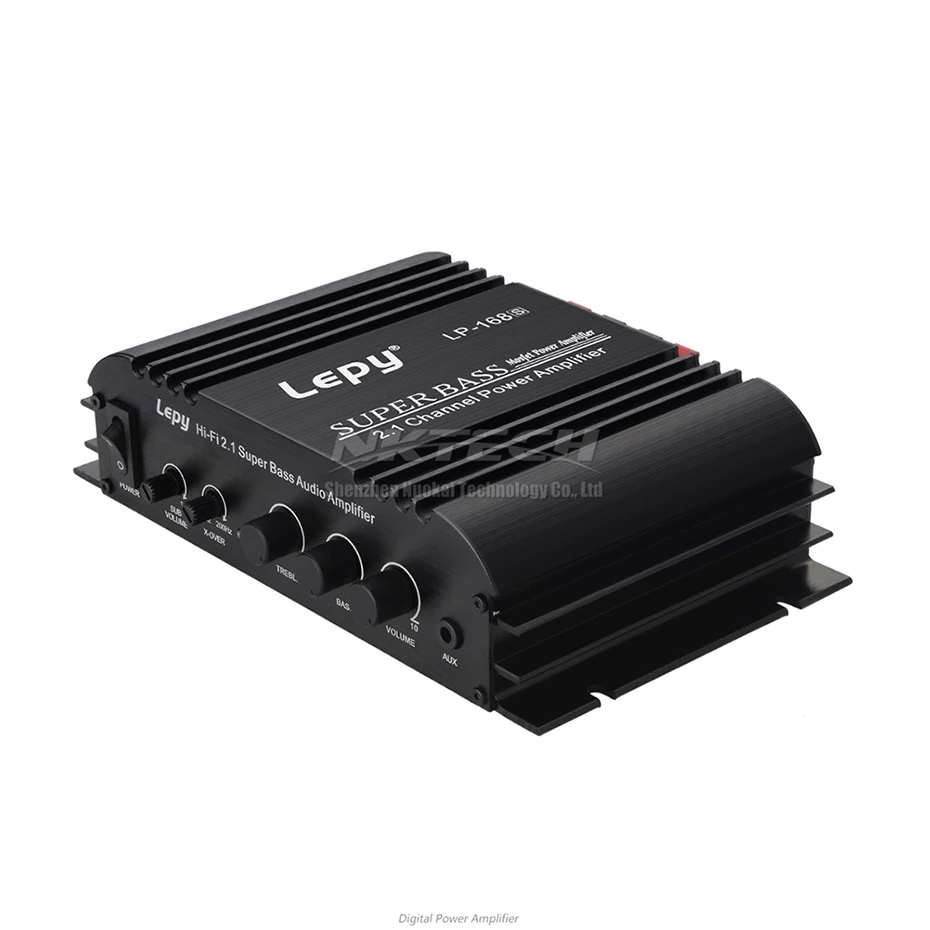 LP-168S amplificador de potência estéreo digital áudio 2.1 canais 2x40w 68 rms saída super bass hi-fi usb carro player LP-168HA atualizar