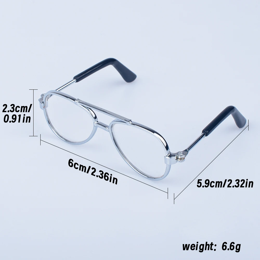 6cm Fashion Doll Sunglasses For 10cm Cotton Dolls Frame Eyeglasses for 1/3 1/4 BJD Dolls Mini Eyeglasses DIY Clothes Accessories