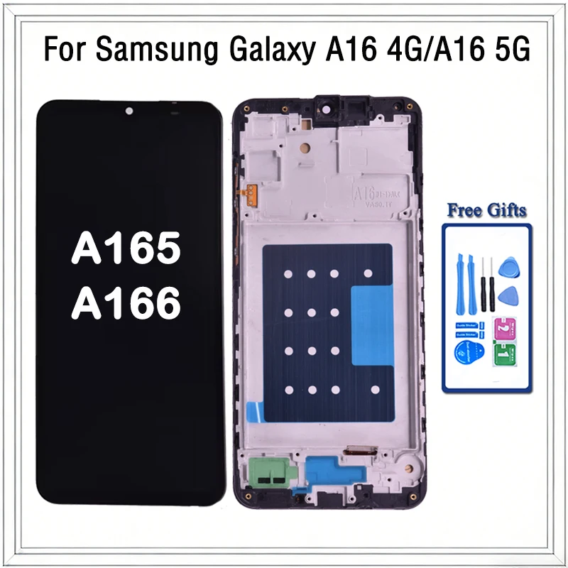 Pantalla LCD TFT para Samsung A16 4G SM-A165F, Digitalizador de Pantalla Táctil, Ensamblaje para Samsung A16 5G A166 SM-A166B