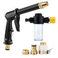 1PC Portable High-pressure Water Gun Adjustable Metal Cleaning Car Wash Machine Garden Watering Hose Nozzle Sprinkler Foam Water