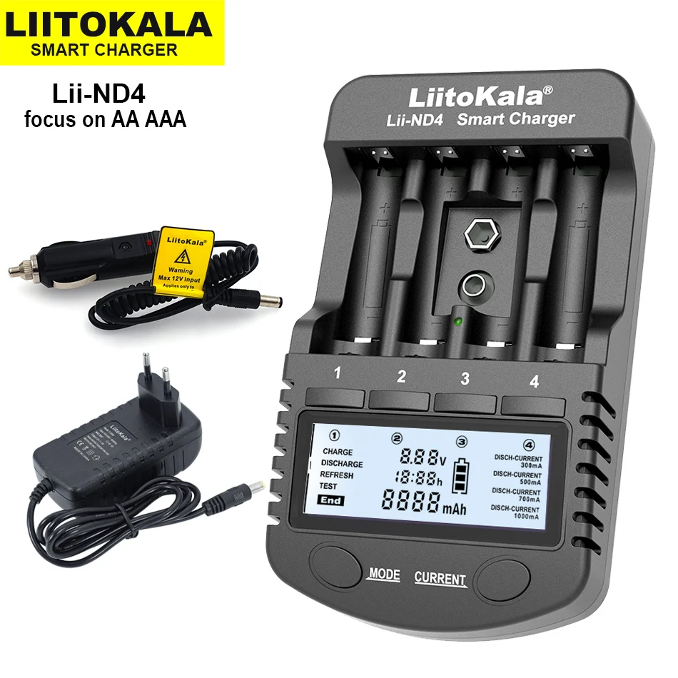 Liitokala Lii-PD4 Lii-PD2 Lii-S12 Lii-ND4 18650 LCD Battery Charger For 20700 26650 21700 14500 16340 1.2V 3.7V 4.2V Battery