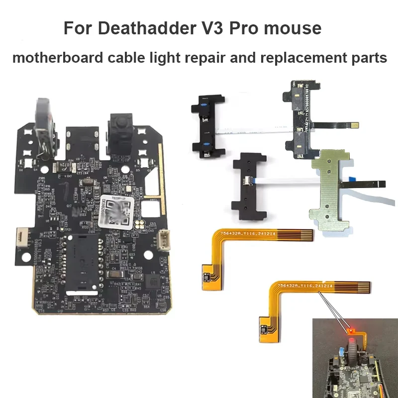

For Deathadder V3 Pro Professional Edition Wireless Gaming Mouse Motherboard Side Keyboard Cable Light Replacement Repair Parts