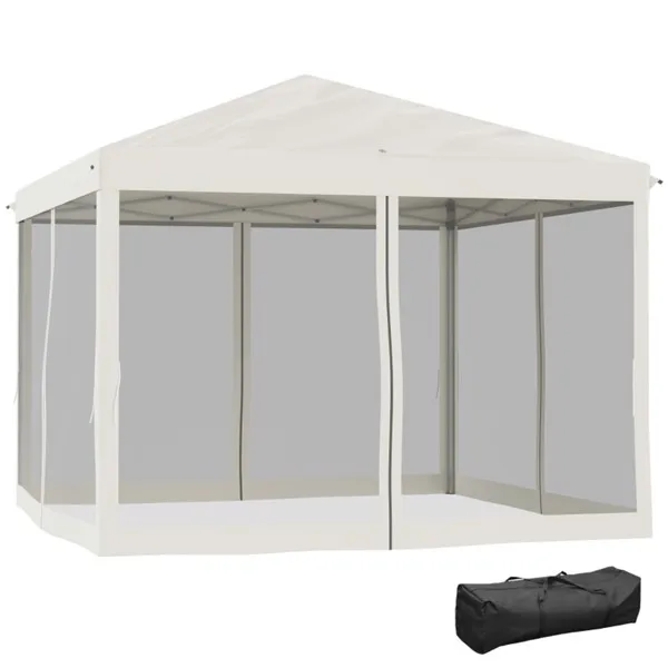 

ZK30 3X3M Pop Up Canopy Party Tent with Netting, Instant Gazebo Ez up Screen House Room with Carry Bag Height Adjustable