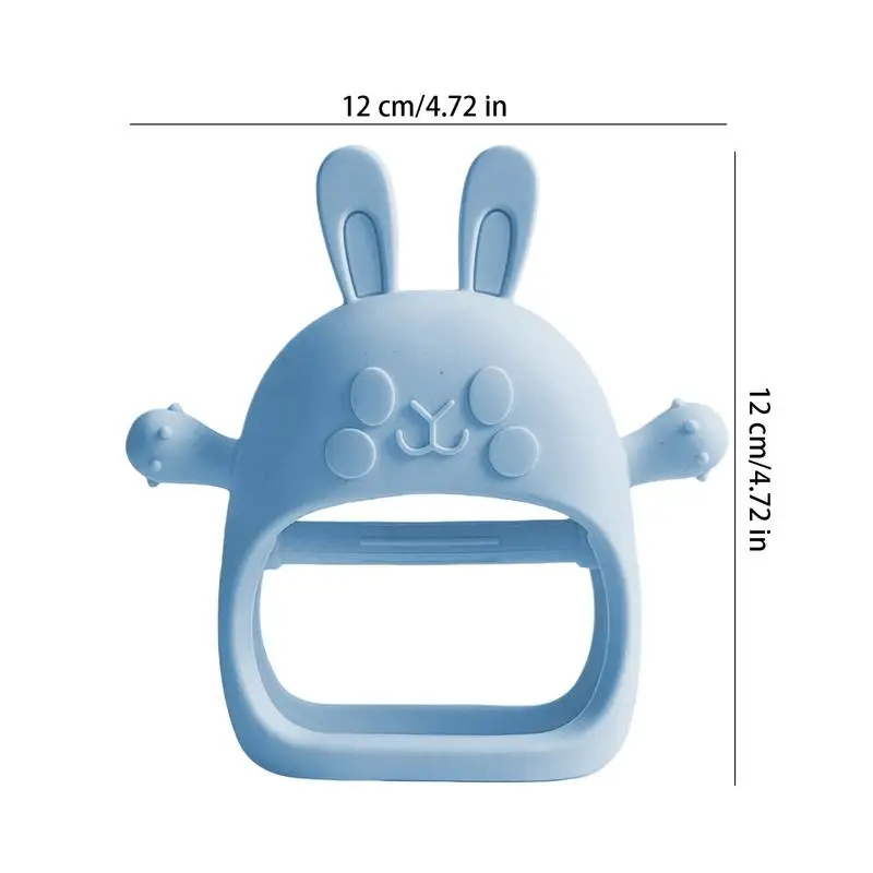 Rabbit Teether Toy Bunny Design Children Teeth Grinding Toy Silicone Animal Teether Food Grade Silicone Teether For Babies 3-12