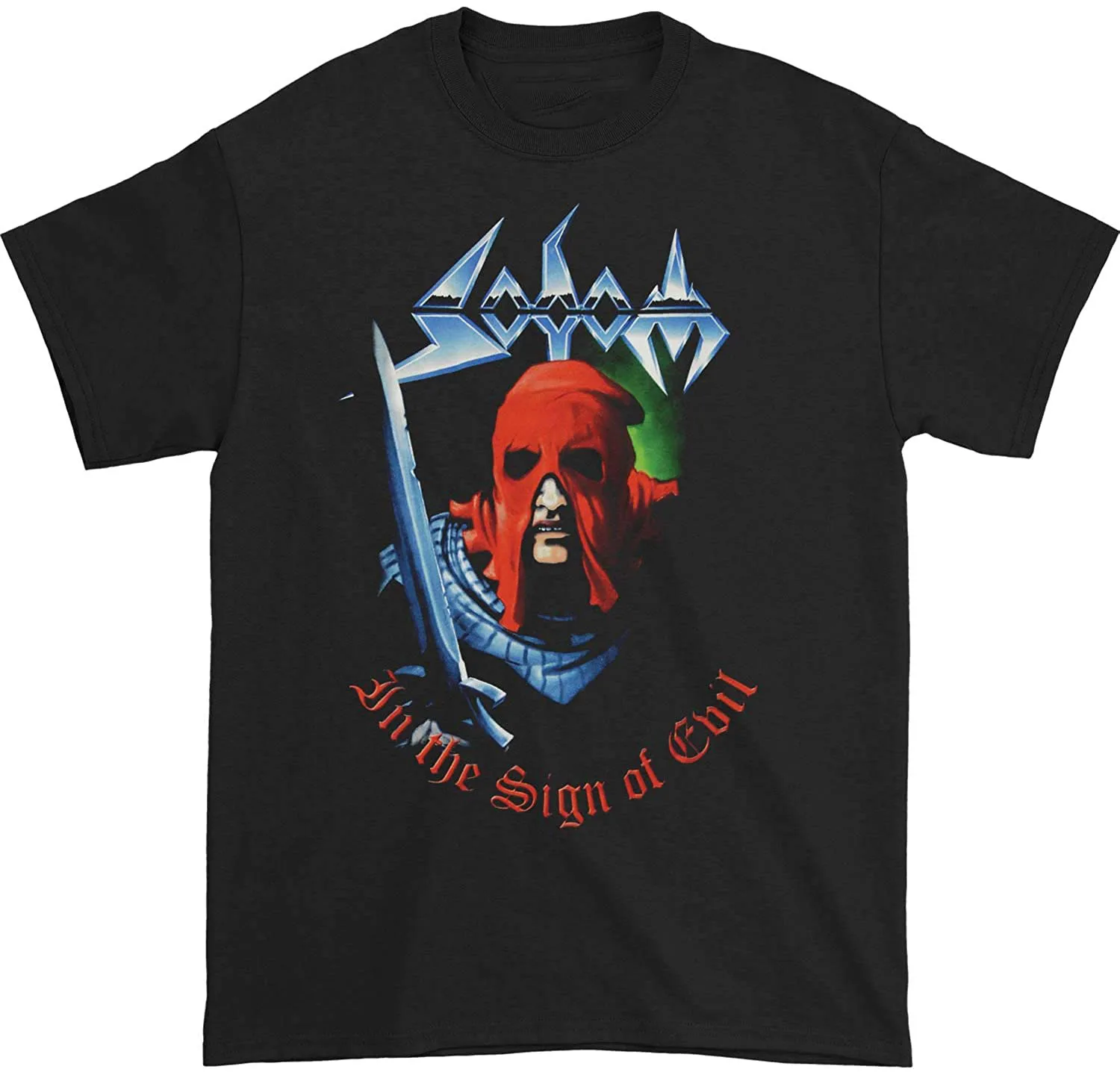 Sodom Men'S In The Sign Of Evil T Shirt Album Black Cotton Size S 234Xl A