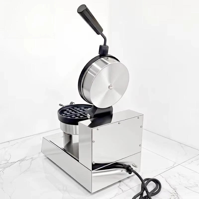 Gofrera giratoria de cocina comercial de alta calidad con elementos calefactores de doble tamaño y fácil operación