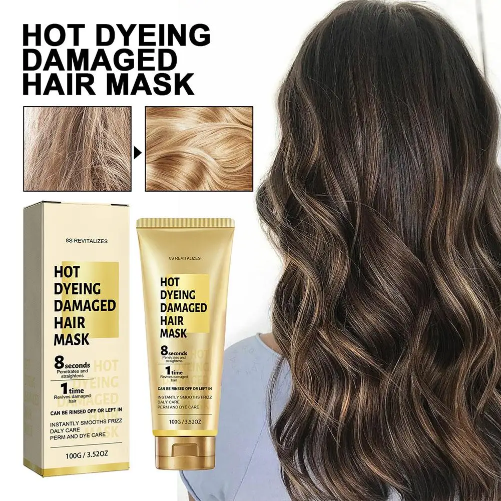 8 Seconds Revitalizing Hair For Hot Dyed Damaged Hair 100g Magic Hair Female Elegant Repair Hair Oil Shampoo L6t4