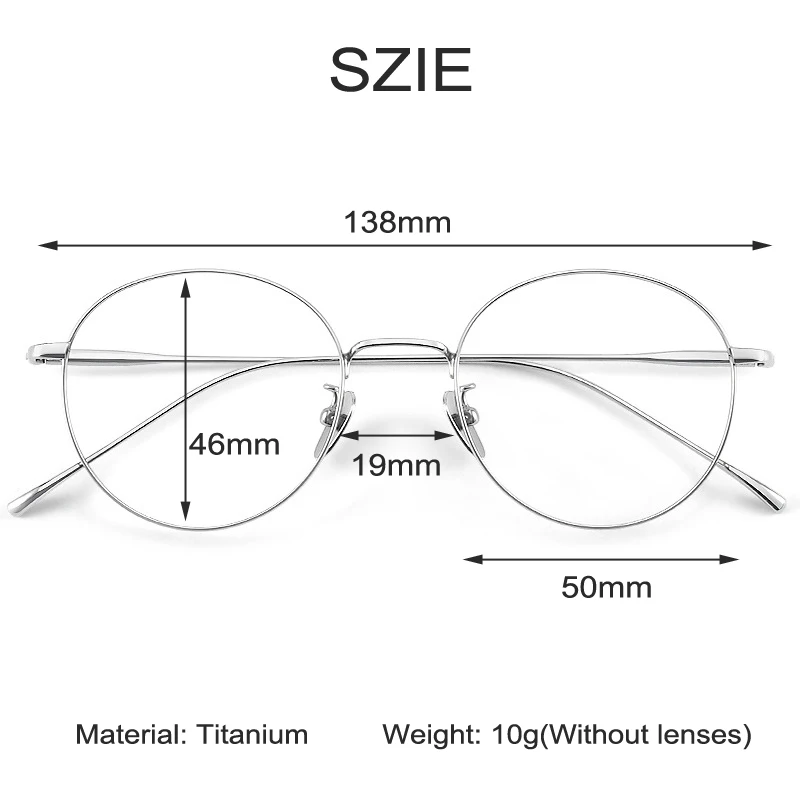 Top Quality Titanium Optical Computer Glasses Frames Men Women Ultralight Vintage Round Eyeglass Frame Brand Designer Eyewear