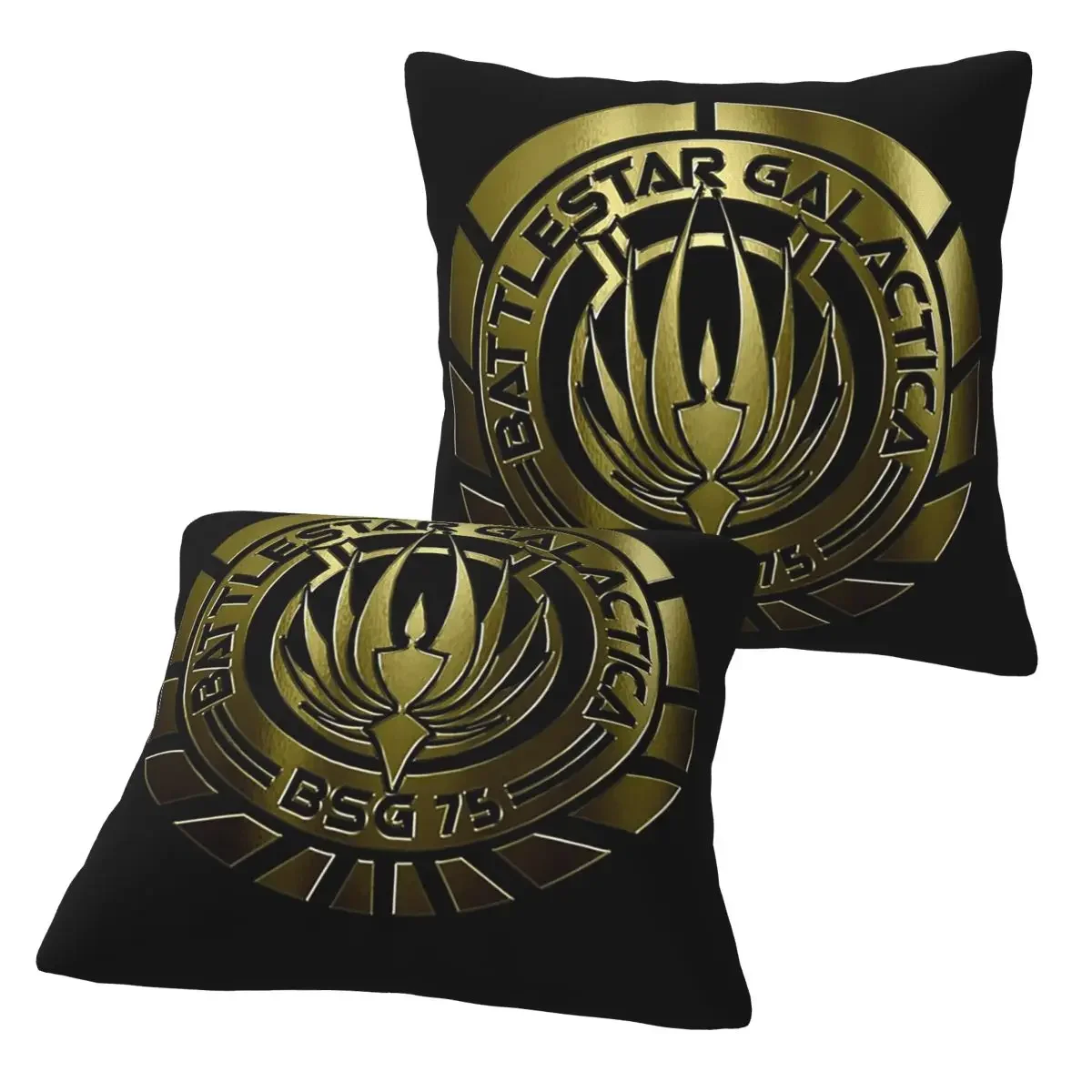 

Battlestar Galactica Crest (Metal) 2 pcs Square Pillowcase Pillow Cover Cushion Decor Comfort Throw Pillow for Home Living Room