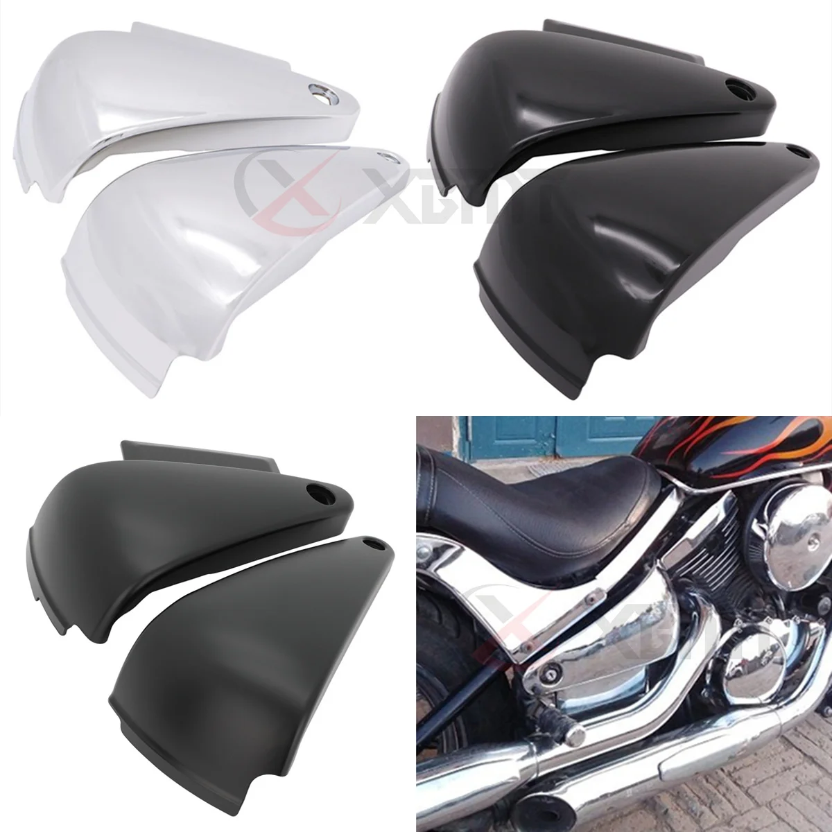 

Motorcycle ABS Plastic Side Fairing Battery Cover For Kawasaki Vulcan 400 800 VN400 VN800 Classic 1995-2006