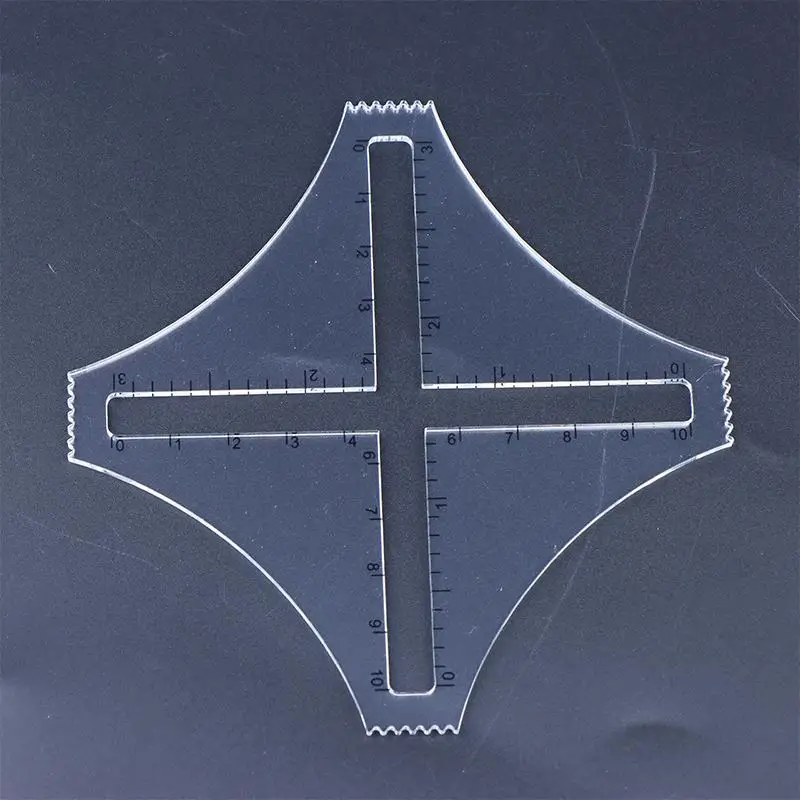 Acrylic Transparent Density Ruler Knitting Gauge Counter Weaving Sweater Gauge Measurement Knitting Tools Patchwork Sewing Tool